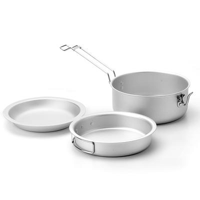 Outdoor Cookware Set In High-Hardness Oxidized Aluminum Camping Pots and Pans Compact and