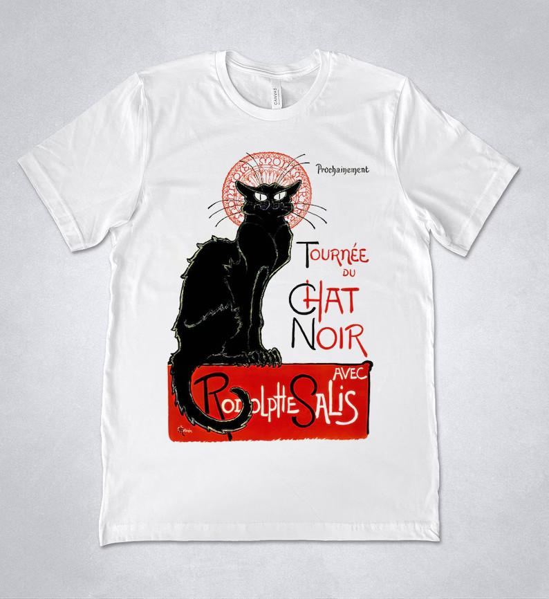 BLACK CAT t-shirt Chat Noir de Rudolphe Salis 1896 S