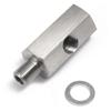 Stainless Steel Side Holes 1/8"NPT Female To M12 M10 M14 1/8NPT 1/4NPT Oil Pressure Sensor Connector Feed Line Gauge Tee Adapter
