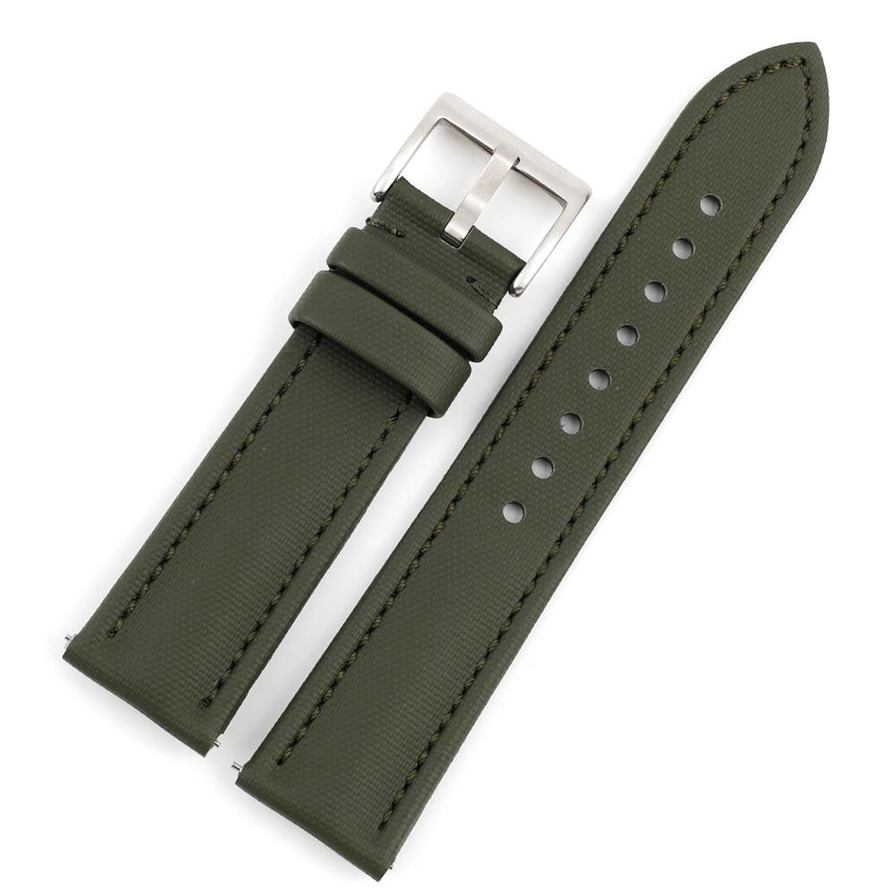 Watchband Cow Nylon Watch Strap for Waterproof Oxford Cloth Black Blue Men Leather Canvas Watch Band Bracelet Belt Metal Buckle 18-24mm