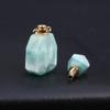 Perfume Bottle Pendant Natural Stone Amazonite Necklace Pendant For Jewelry Making Charms DIY Necklace Accessory