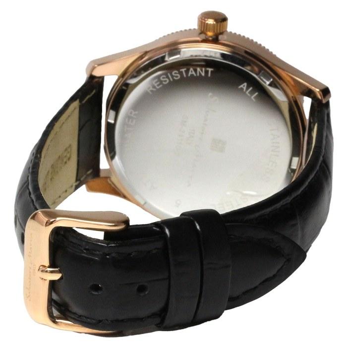 [Salvatore Marra] Watch Moon Phase Multi-Calendar 50m Waterproof Business Formal Men's Leather Strap Limited Edition Pink Gold Black