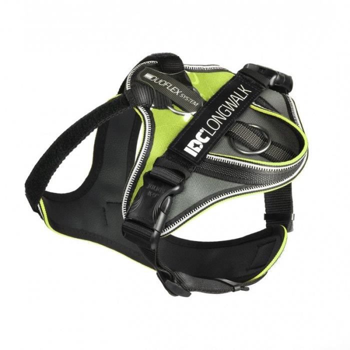 Harnais De Randonnée - Julius K9 - IDC Longwalk - Jaune Fluo - Taille M - Confort Optimal