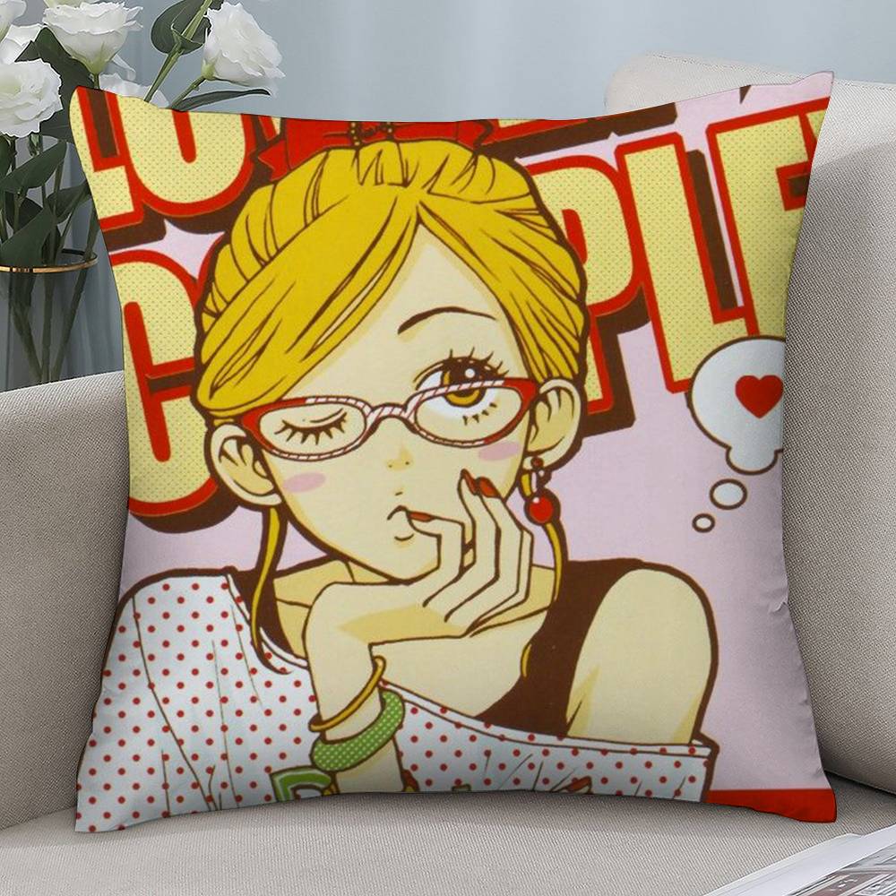 Anime L-Lovely C-Complex Pillow Case Short Plush Double-sided Print Square Throw Pillow Covers Sofa Home Cushion Decor