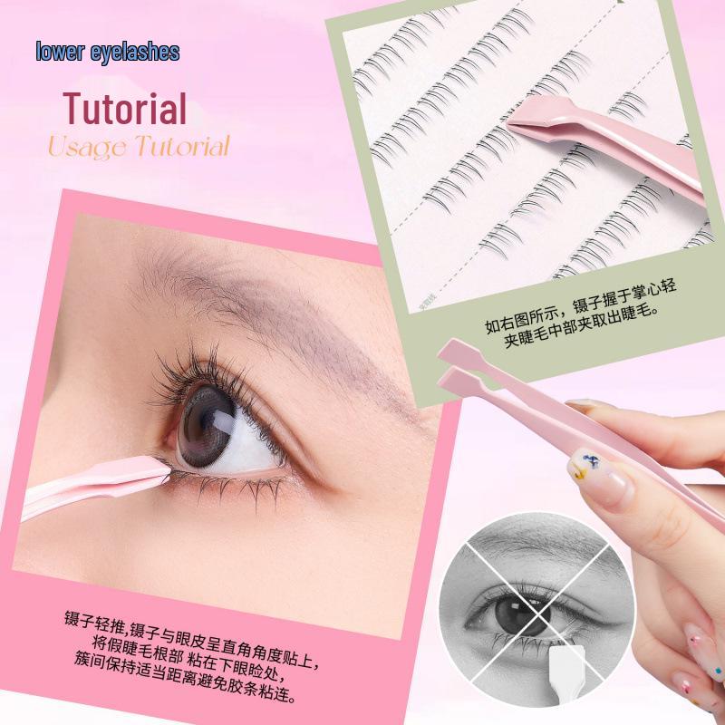 Handy Series: GECOMO Glue-Free Natural False Eyelash Clusters - Easy Two-Step Upper & Lower Lashes for a Lively Look