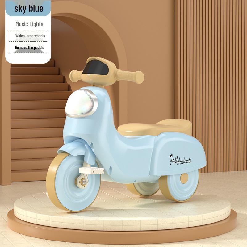 Foot-Powered Kids' Ride-On Tricycle Scooter