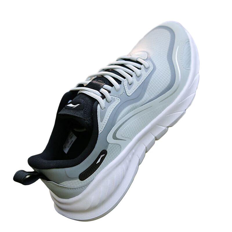 New LiNing Breathable Lightweight Rebound Low-Top Casual Running Shoes Men's Gray ARSU105-4