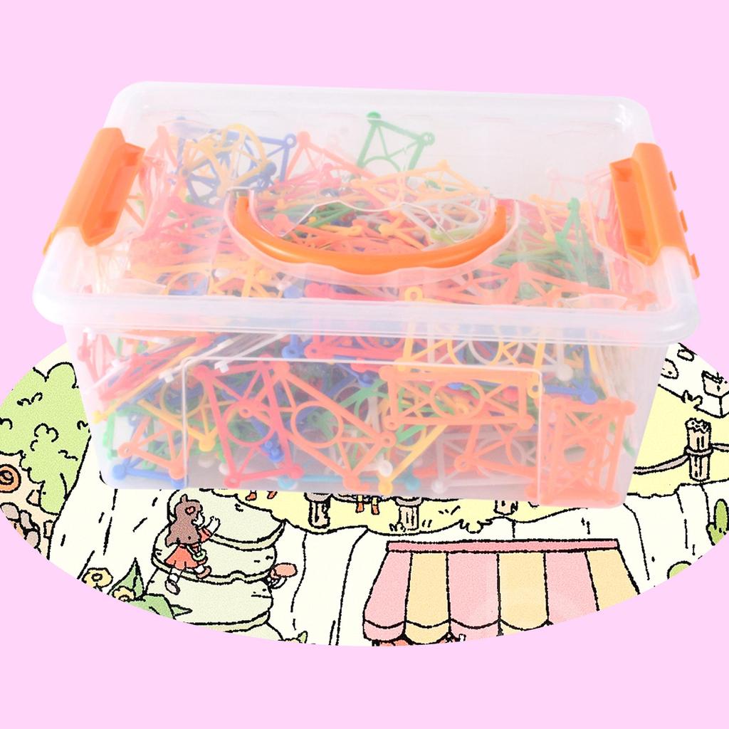 Pädagogische Web-Puzzle-Bausteine für Kinder - Weichgummi, Tischmontagespielzeug für den Kindergarten