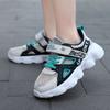 Girls shoes sandals 2025 new boys and girls running shoes summer hollow single mesh breathable boys and children's sports shoes