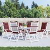 Hochlehner Cushions 6 Pcs Melange Burgundy 120 X 50 X 7 Cm Fabric