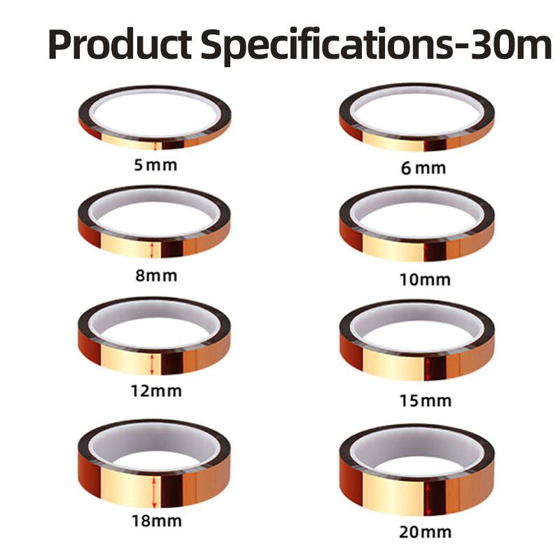 

30M/Roll High-Temperature Thermal Insulation Tape for CPU And 3D Printer Work Surface PCB Circuit Board Protection 5mm
