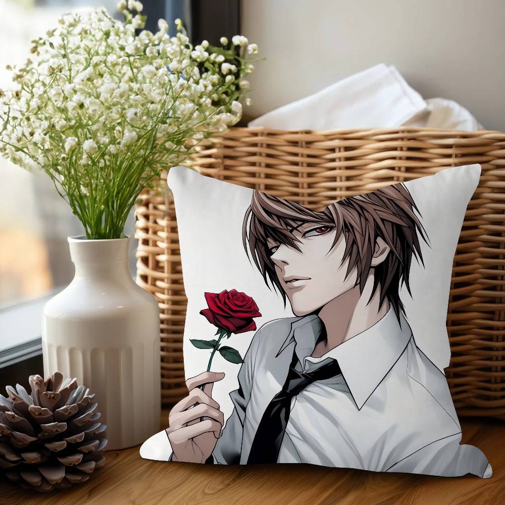 

Аниме D-Death N-Note Стич Подушка Чехол Диванная Подушка Чехол Украшение Дома Комнаты Детский Подарок 16x16Inch