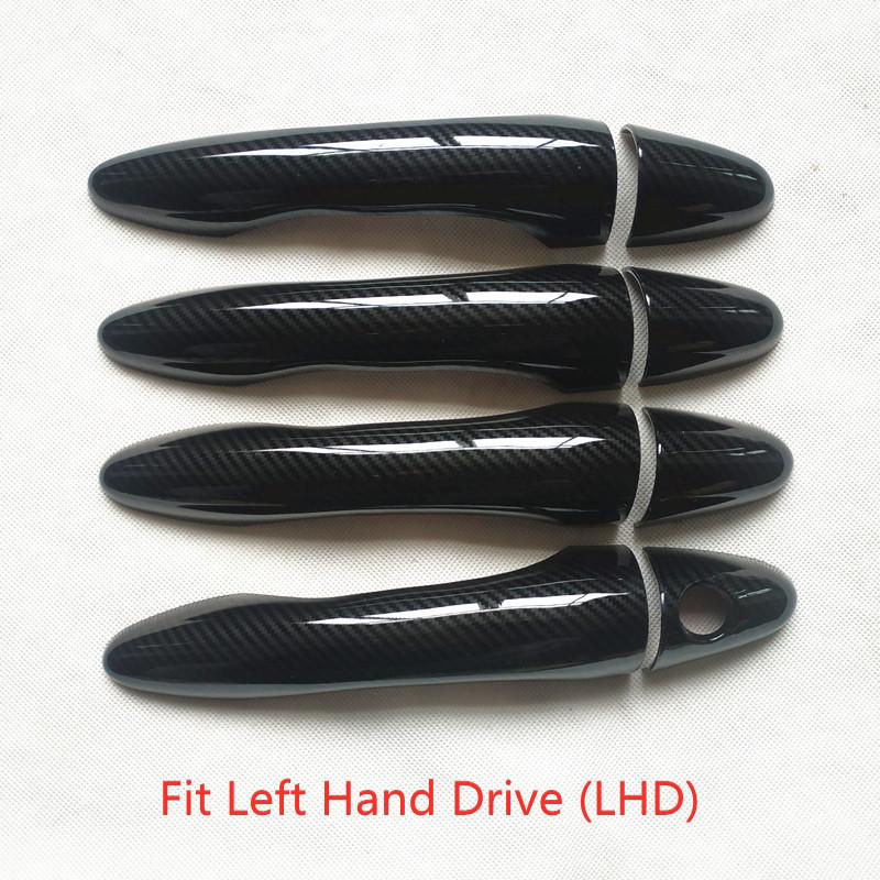 Door Handle Cover Trim for Kia Sportage SL Si 1.6 3 MK3 III 2011 2012 2013 2014  Car Accessories Plastic Imitation Carbon Fiber