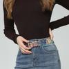 Eye Catching Waist Belt with Double Pin Buckle for Adult Clear Waist Belts for Women Coat Dress Adjustable Length