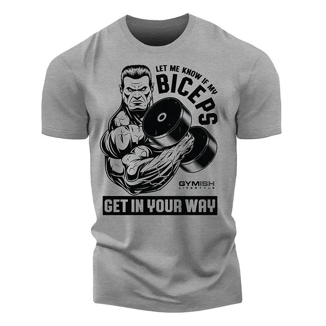 2025 3D Men's Printed Training T-shirt, Fashionable and Fun Fitness Short Sleeved T-shirt, Elastic and Breathable Top