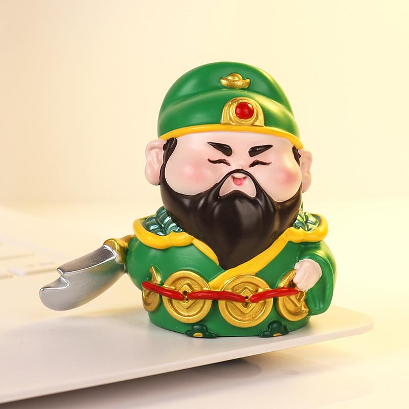 Mythology Wealth God Resin Car Decor Feng Shui Gift For Prosperity And Good Fortune