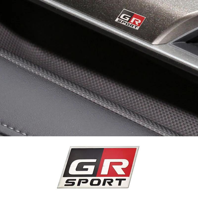 3D Metal Car Sticker Labeling Emblem Badge Decals For Sport GR Sport C-HR RAV4 Yaris Avensis Prado Prius Auto Accessories