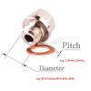 Hilitand Temperature Sensor Adapter M18×1.5 to 1/8NPT Thread Exhaust Water