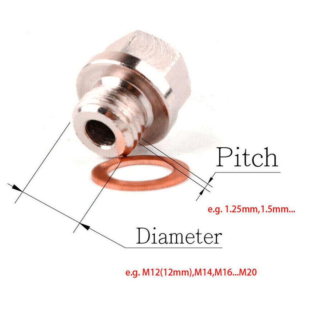 Hilitand Temperature Sensor Adapter M18×1.5 to 1/8NPT Thread Exhaust Water