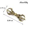 Antikes reines Kupfer Buddha-Instrument Ba Jin Just Vajra-Mörser Feng Shui Ornament Heimdekoration Messing Schreibtischdekor Retro Handwerk