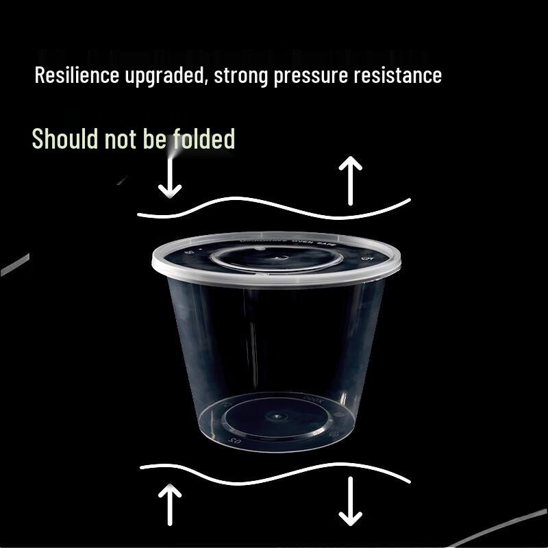 Yishengtong 2000ml Runde Einweg-Mikrowellen-Mahlzeitbox
