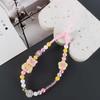 Short Phone Charm Beads Sling Mobile Phone Lanyard Dog Cartoon Beaded Phone Chain  Car Key