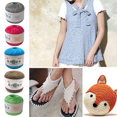 50g/ball Hand Knitting Cotton Cord Crochet Thread DIY Sewing Thread Mercerized Lace Cotton Yarn