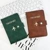 Hand-Stitched PU Leather Passport Holder with Buckle