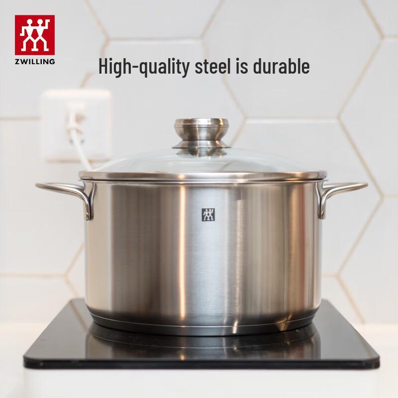 ZWILLING 24cm 304 Stainless Steel Soup Pot with Round Lid