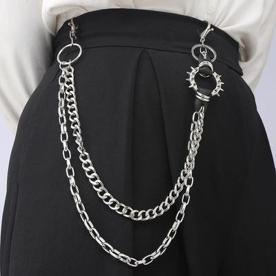 Exaggerated Metal Spike Pants Chain - Hip Hop Rock Style Waist Accessory