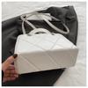 Trendy 2025 Argyle Embroidered Korean-Style Large Capacity Crossbody Handheld Bag