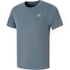 Asics Ss25 Brand Logo Solid Color Knitted Moisture-Wicking Quick-Dry Crew Neck Short Sleeve T-Shirt Men Tops Gray 2011D202-401