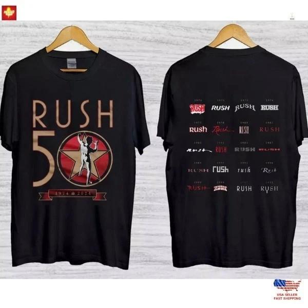 С Рождеством Rush R50 Tour 2026 Rush Band Хлопок Унисекс Все Размеры Футболка Унисекс Футболка S