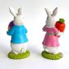Easter Bunny Resin Craft Figurine Garden Decorative Item Realistic Animal Ornament