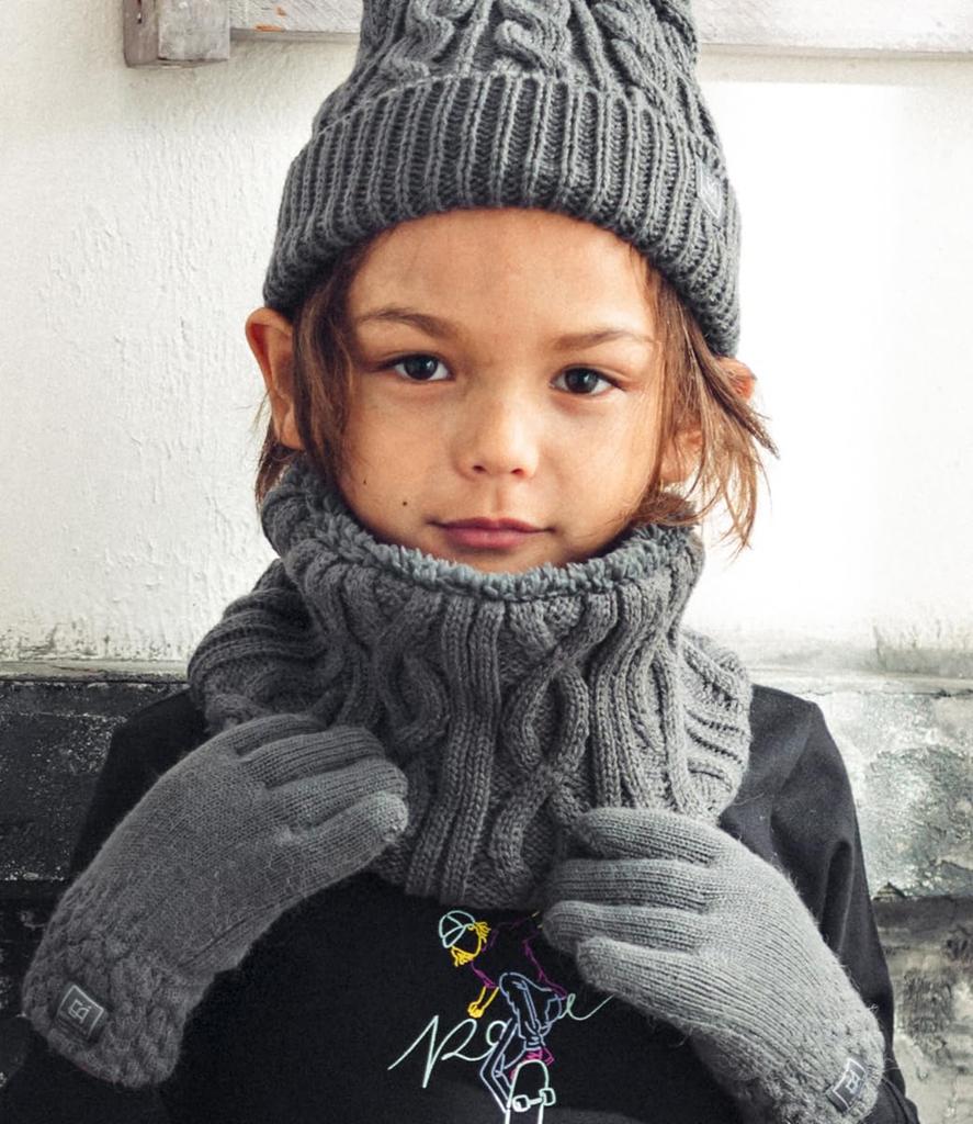 Arisana Cable Knit Neck Warmer for Size Free Size Boys, Gray, 04,
