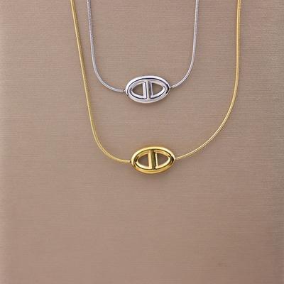 Намисто з нержавіючої сталі з титанової сталі Жіночі Східні ворота Легка розкішна ніша Універсальний ланцюжок зі зміїної кістки