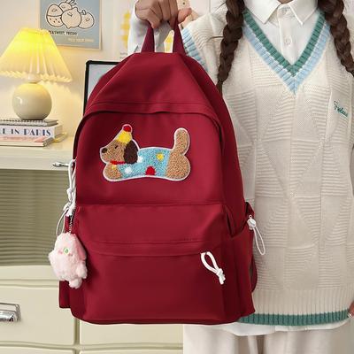 High Appearance Level Girl Schoolbag Cute Cartoon Dog School Backpack for Junior High School Students