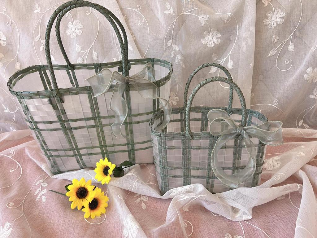 Brautjungfern-Souvenir-Tasche: Geflochtene Gelee Strandhandtasche Korb für den Urlaub