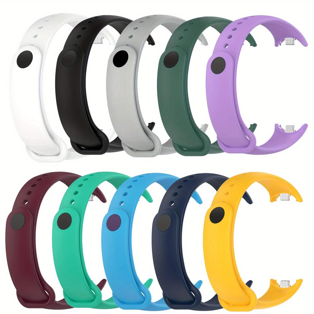 10 szt. Pasek do zegarka dla Xiaomi Mi Band 10 9 8 Silikonowa bransoletka dla XiaoMi Band 10 Pasek na nadgarstek dla mężczyzn kobiet