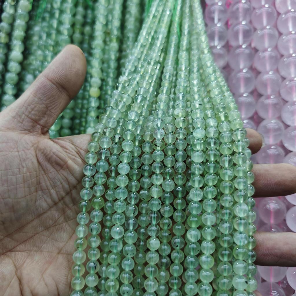 7A Prehnite Round Beads - DIY Jewelry Accessories Bracelet String, Semi-finished Products