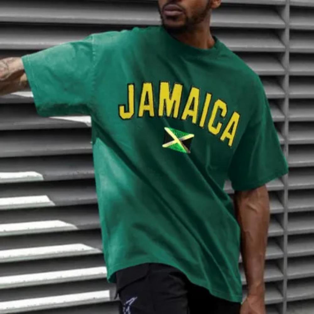 Men's Casual 3D Printed T Shirt Summer Short Sleeve Loose Fit Tees