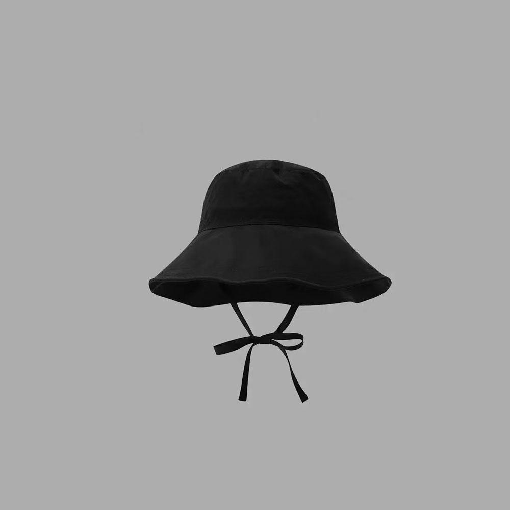 Simple Solid Color Sunscreen Bucket Hat Summer Breathable Adjustable Fisherman Hat For Women Outdoor Travel Wide Brim Sun Hat