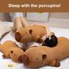 Plush Toy Cartoon Animal Capybara Shape Pillow with PP Cotton Filling Huggable Design Comforting Plush Doll
