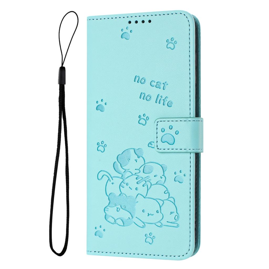 Applicable to iPhone16E mobile phone leather case 17Pro cartoon kitten color card wallet protective case 14plus case