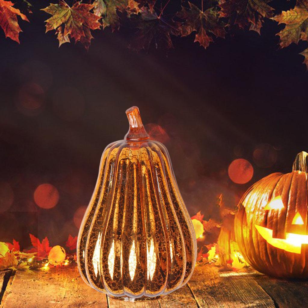 

Коллекционная хрустальная скульптура тыквы с украшением для осеннего урожая Golden 2