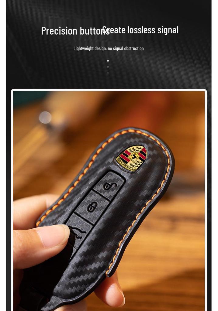 Porsche Carbon Fiber Key Cover for Taycan, Cayenne, Macan, Panamera, 718, 911