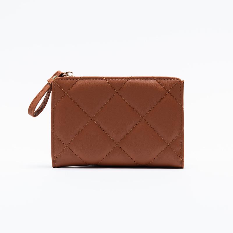 Women's Multifunctional Large Capacity Wallet - Solid Color, Small Diamond Design, Multi-Color Card Holder & Coin Purse for Autumn/Winter