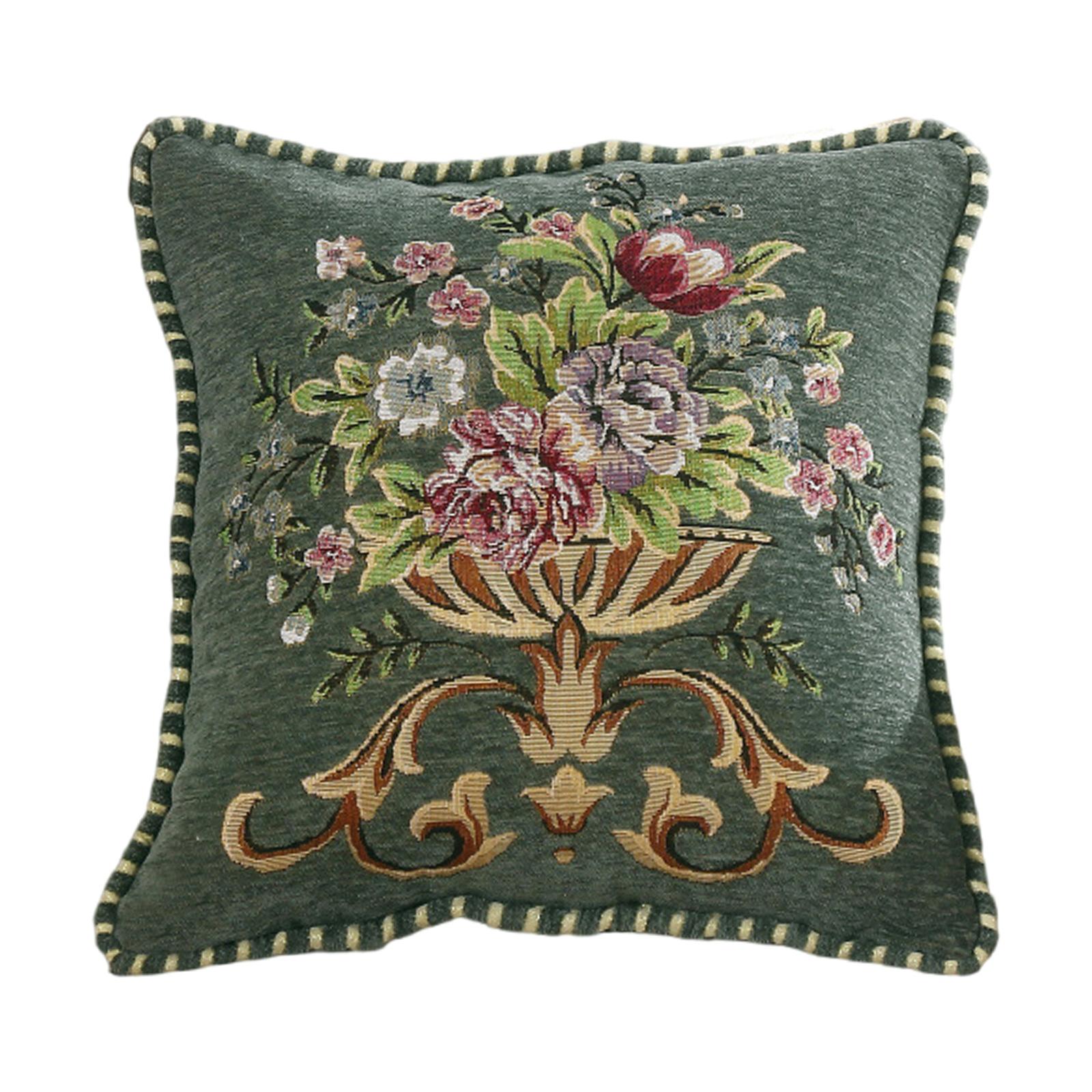 Наволочка с цветочным дизайном Удобная полиэстеровая ткань Наволочка Роскошное мягкое ощущение с цветочным декором армия зеленый 840₽