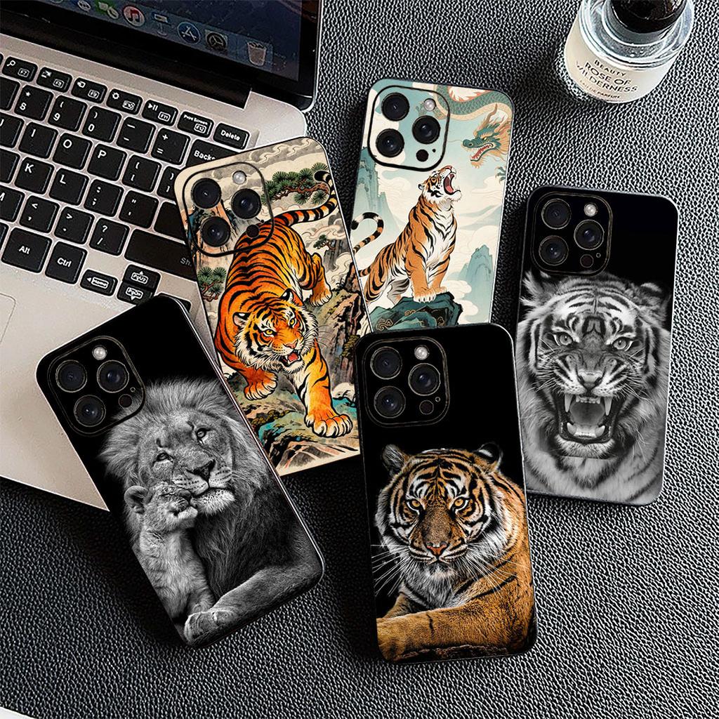 Cover for Xiaomi Redmi Note 13 A3 14 Pro Plus 9T 14C 13C 13X 9C NFC + Pro+ 5G 4G Protective Phone Case Tiger Stalking Wolf Art