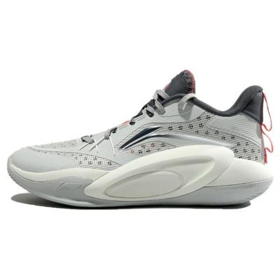 Zapatillas de Baloncesto de Caña Baja Li Ning con Absorción de Impactos y Resistentes al Desgaste para Hombre Zapatillas Deportivas Grises ABPS047-3